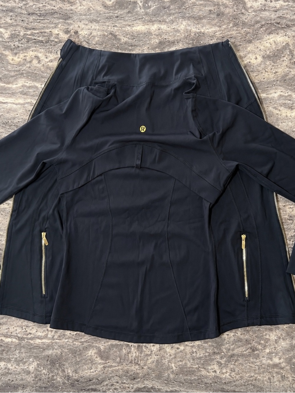 lululemon Black Jacket with Gold Zippers - Picture 3 of 3